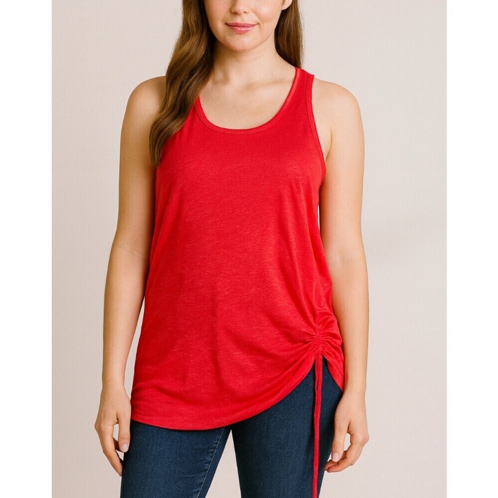 Decree tank top tunic SZ SM Watermelon red mid thigh lightweight swim cover up